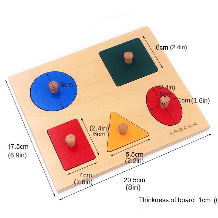 Large Geometry Shapes Pegged Puzzle