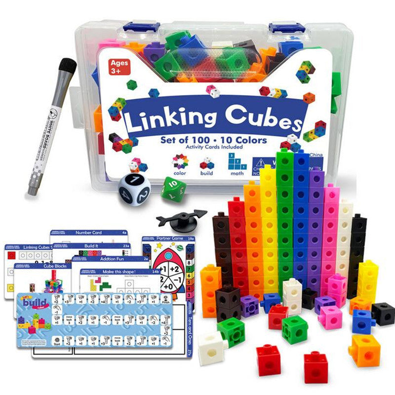 Linking Math Cubes with Activity Cards Set