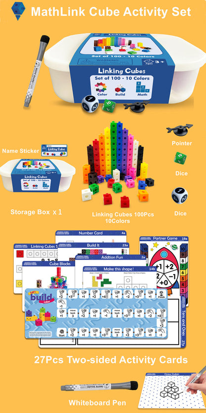 Linking Math Cubes with Activity Cards Set