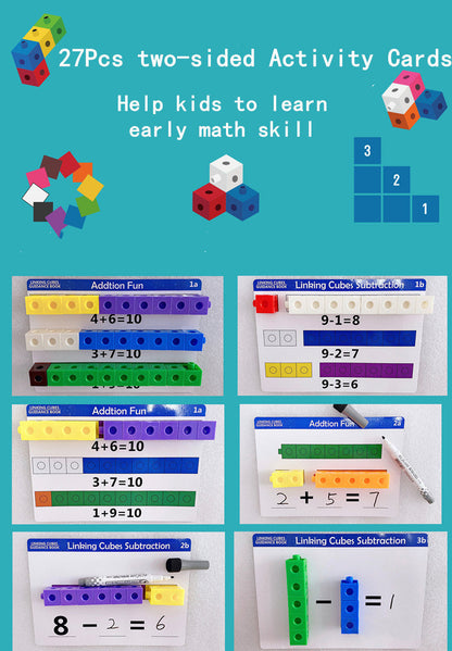 Linking Math Cubes with Activity Cards Set