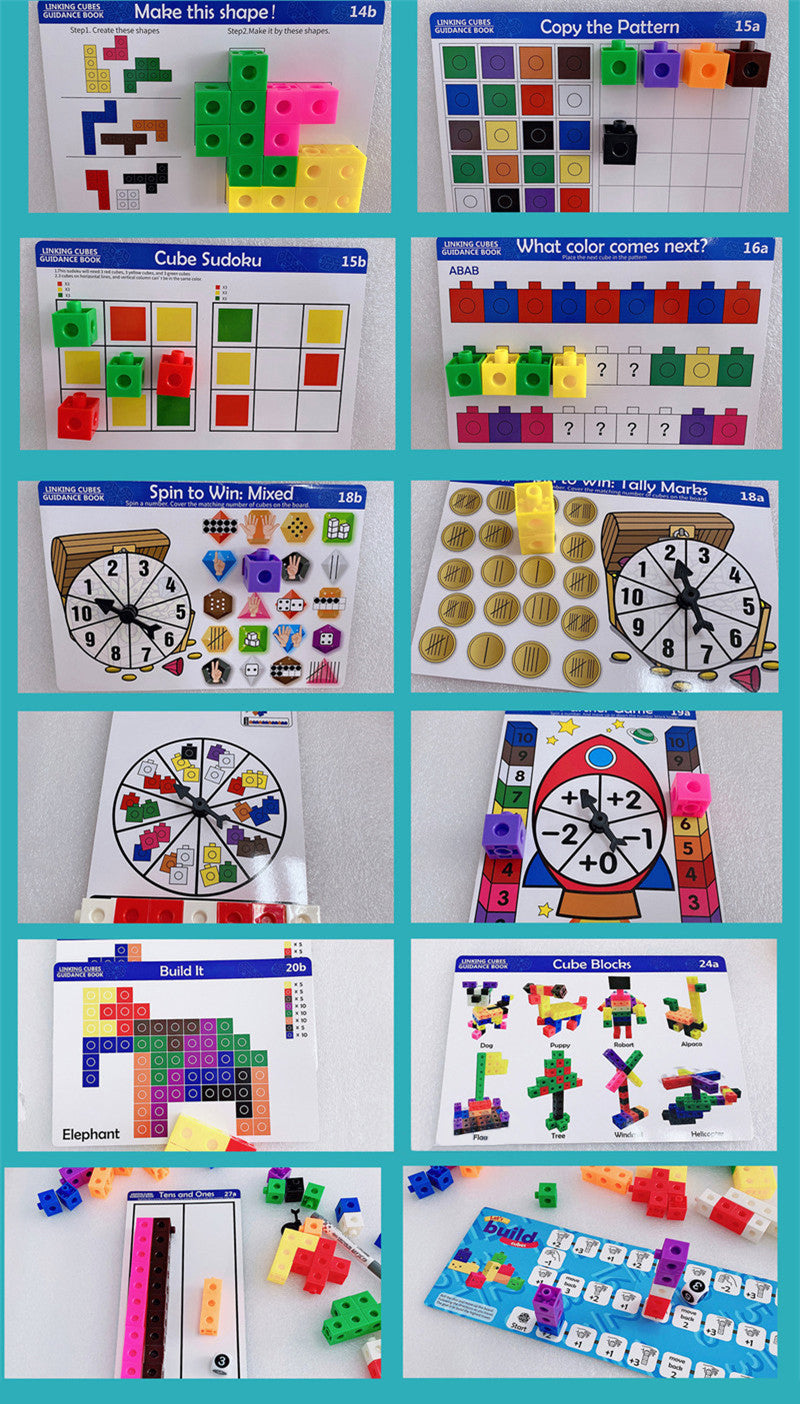 Linking Math Cubes with Activity Cards Set