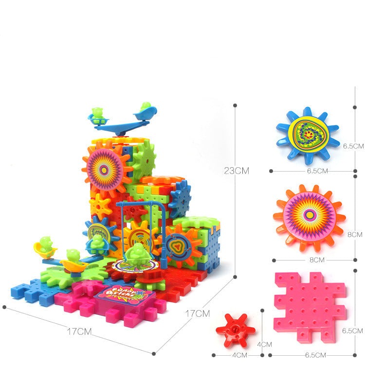 Electric Magic Gears Puzzles Building Blocks