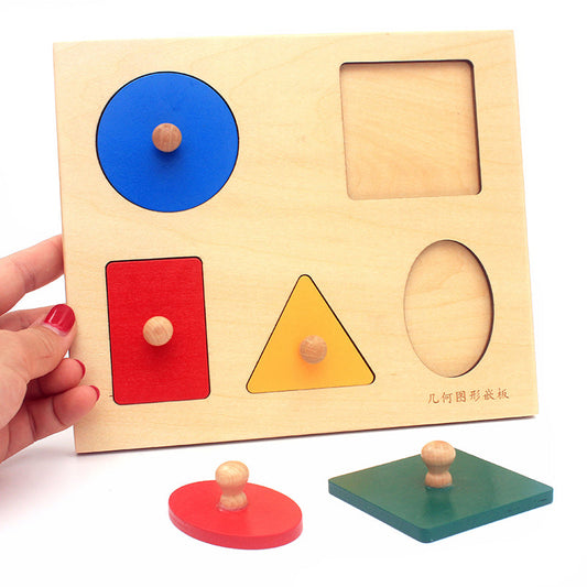 Large Geometry Shapes Pegged Puzzle