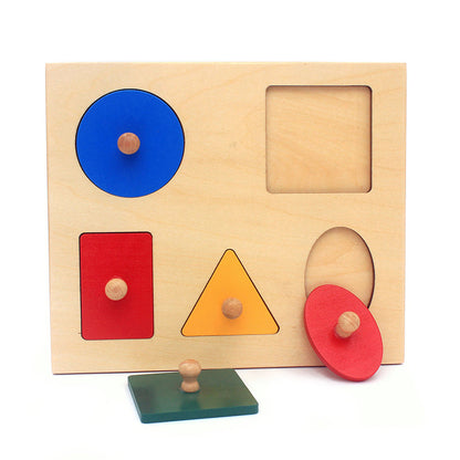 Large Geometry Shapes Pegged Puzzle