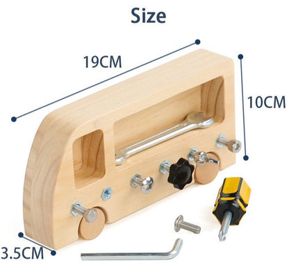 Wooden Busy Bus